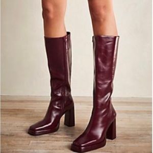 Jeffrey Campbell Tayaha Tall Boots in Wine